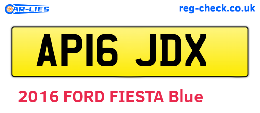 AP16JDX are the vehicle registration plates.