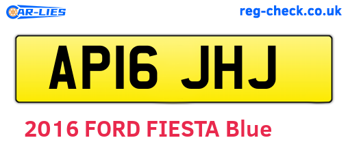 AP16JHJ are the vehicle registration plates.