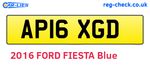 AP16XGD are the vehicle registration plates.