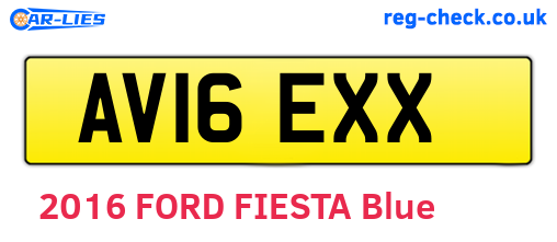 AV16EXX are the vehicle registration plates.