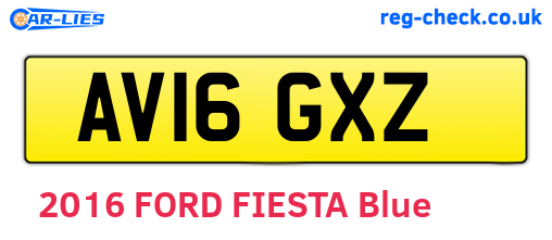 AV16GXZ are the vehicle registration plates.