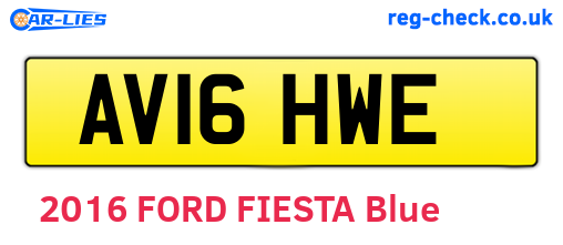 AV16HWE are the vehicle registration plates.