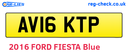 AV16KTP are the vehicle registration plates.