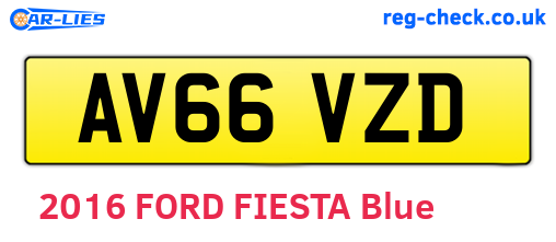 AV66VZD are the vehicle registration plates.