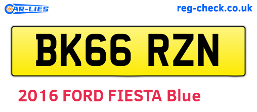 BK66RZN are the vehicle registration plates.