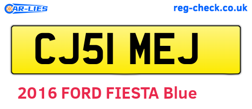 CJ51MEJ are the vehicle registration plates.
