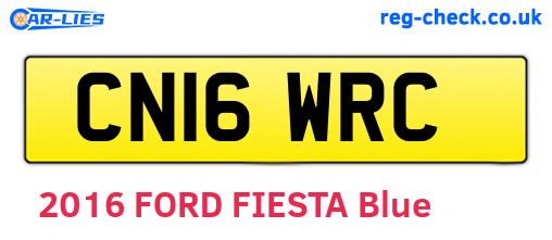 CN16WRC are the vehicle registration plates.