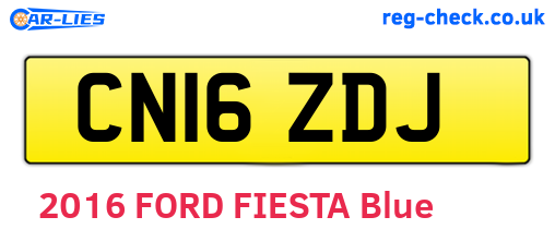 CN16ZDJ are the vehicle registration plates.