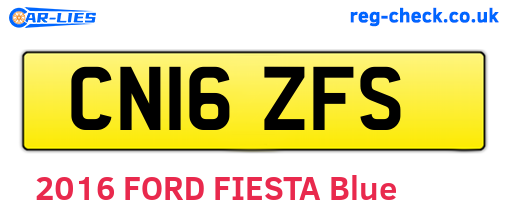 CN16ZFS are the vehicle registration plates.