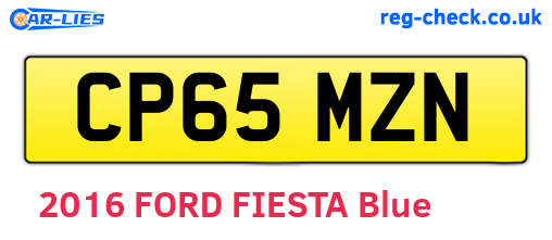 CP65MZN are the vehicle registration plates.