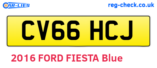 CV66HCJ are the vehicle registration plates.