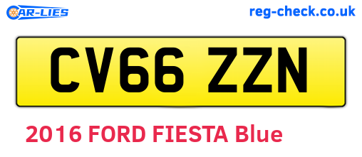 CV66ZZN are the vehicle registration plates.