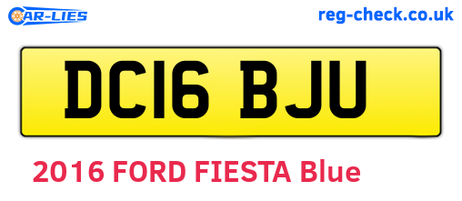 DC16BJU are the vehicle registration plates.