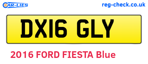 DX16GLY are the vehicle registration plates.