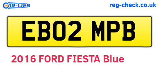 EB02MPB are the vehicle registration plates.