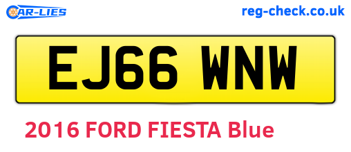 EJ66WNW are the vehicle registration plates.