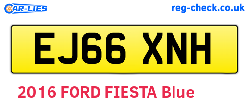 EJ66XNH are the vehicle registration plates.
