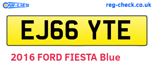 EJ66YTE are the vehicle registration plates.