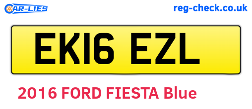 EK16EZL are the vehicle registration plates.