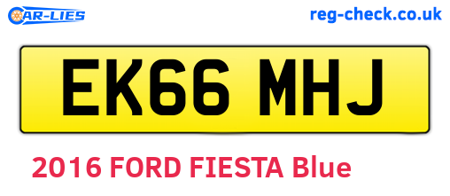EK66MHJ are the vehicle registration plates.