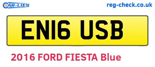 EN16USB are the vehicle registration plates.