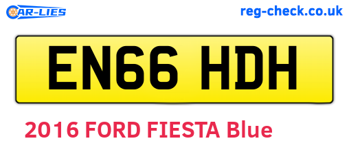 EN66HDH are the vehicle registration plates.