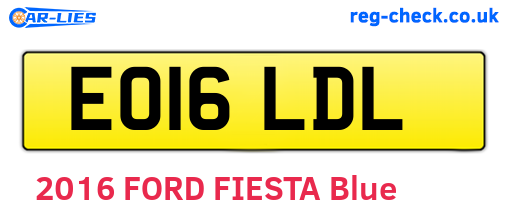 EO16LDL are the vehicle registration plates.