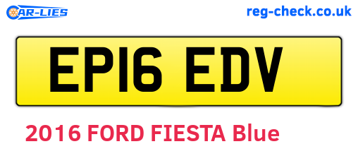EP16EDV are the vehicle registration plates.