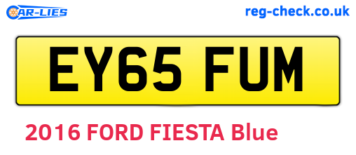 EY65FUM are the vehicle registration plates.