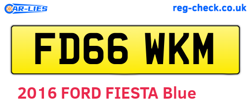 FD66WKM are the vehicle registration plates.