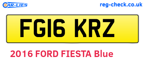 FG16KRZ are the vehicle registration plates.