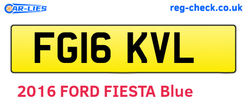 FG16KVL are the vehicle registration plates.