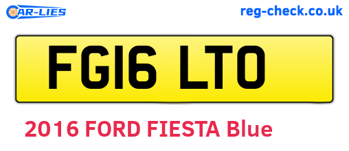 FG16LTO are the vehicle registration plates.