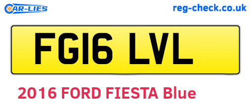 FG16LVL are the vehicle registration plates.