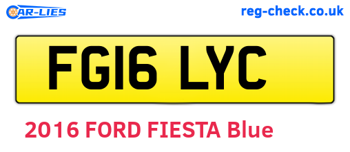 FG16LYC are the vehicle registration plates.