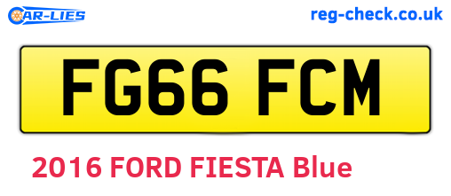 FG66FCM are the vehicle registration plates.