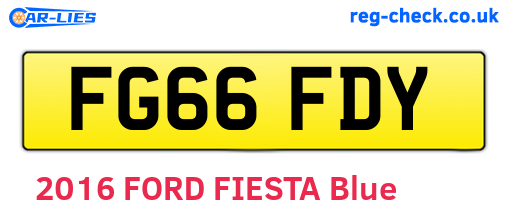 FG66FDY are the vehicle registration plates.