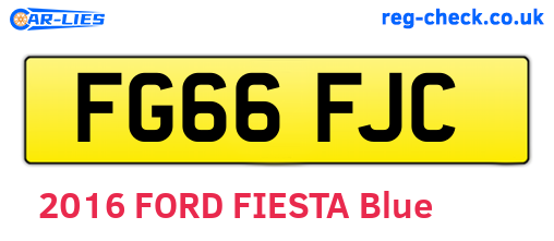 FG66FJC are the vehicle registration plates.
