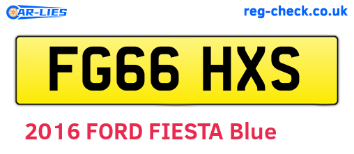 FG66HXS are the vehicle registration plates.