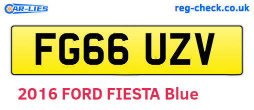 FG66UZV are the vehicle registration plates.