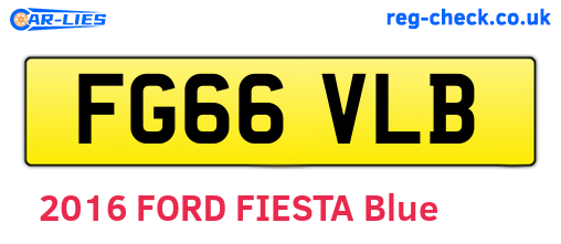 FG66VLB are the vehicle registration plates.