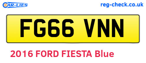 FG66VNN are the vehicle registration plates.