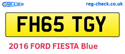 FH65TGY are the vehicle registration plates.