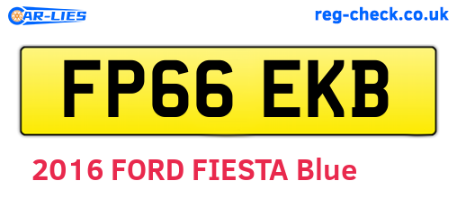 FP66EKB are the vehicle registration plates.