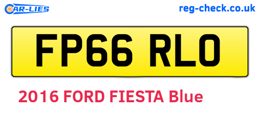 FP66RLO are the vehicle registration plates.