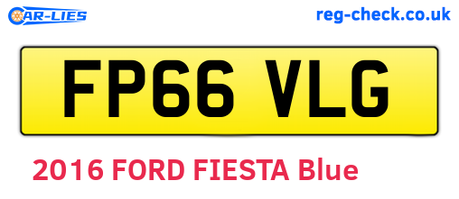 FP66VLG are the vehicle registration plates.