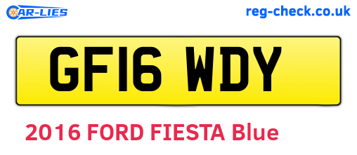 GF16WDY are the vehicle registration plates.