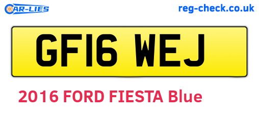 GF16WEJ are the vehicle registration plates.