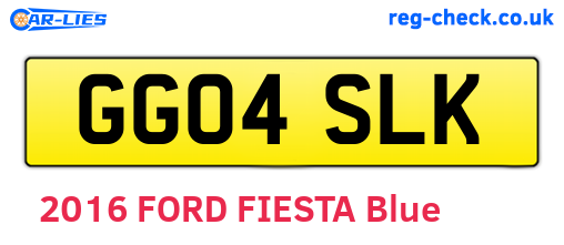 GG04SLK are the vehicle registration plates.