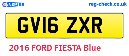 GV16ZXR are the vehicle registration plates.